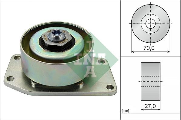 INA 531 0306 10 - Szíjtárcsa / vezetőgörgő, hosszbordás szíj parts5.com