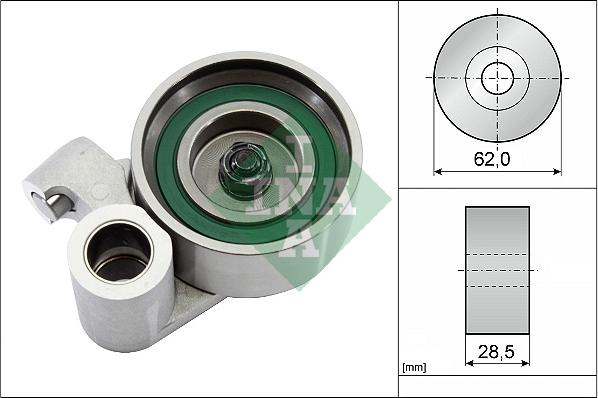 INA 531 0215 20 - Обтяжна ролка, ангренаж parts5.com