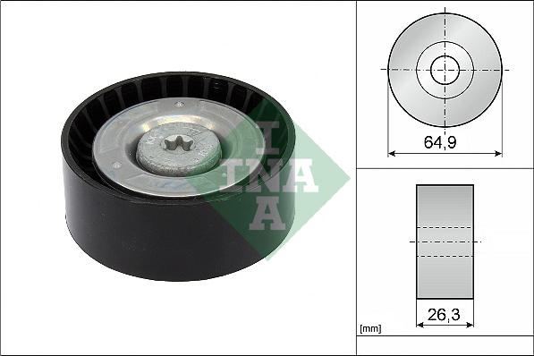 INA 532 0905 10 - Skretni / vodeći valjak, klinasti rebrasti remen parts5.com