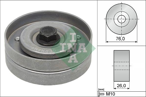 INA 532 0402 30 - Deflection / Guide Pulley, v-ribbed belt parts5.com