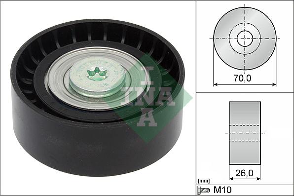 INA 532 0434 10 - Umlenk / Führungsrolle, Keilrippenriemen parts5.com