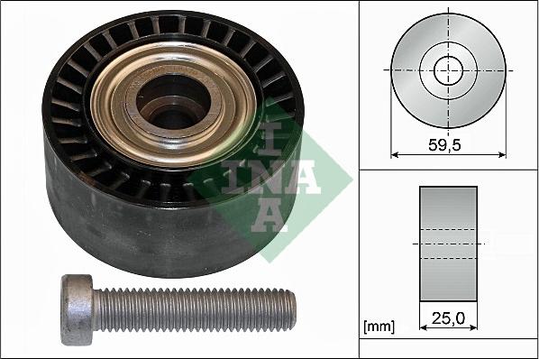 INA 532 0433 10 - Preusmerjevalni valj / vodilni valj, rebrasti jermen parts5.com