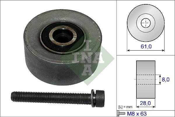 INA 532 0472 10 - Preusmerjevalni valj / vodilni valj, zobati jermen parts5.com