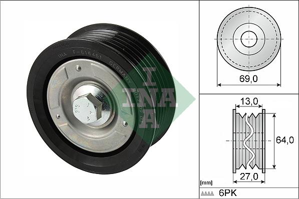 INA 532 0477 10 - Rola ghidare / conducere, curea transmisie parts5.com