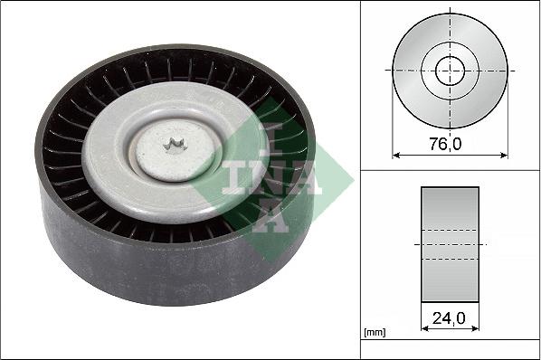 INA 532 0558 10 - Szíjtárcsa / vezetőgörgő, hosszbordás szíj parts5.com