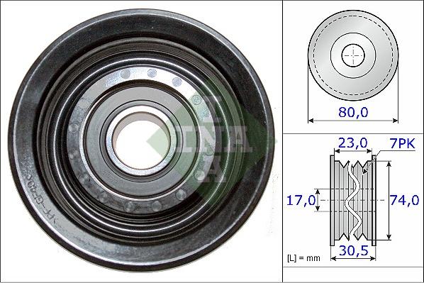 INA 532 0580 10 - Rola ghidare / conducere, curea transmisie parts5.com