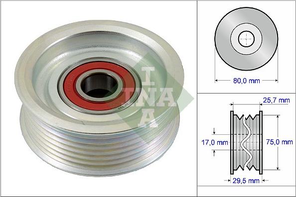 INA 532 0587 10 - Rola ghidare / conducere, curea transmisie parts5.com