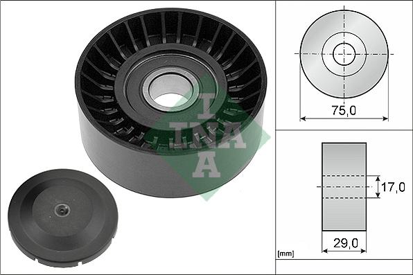 INA 532 0536 10 - Rola ghidare / conducere, curea transmisie parts5.com