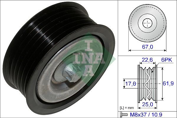 INA 532 0526 10 - Preusmerjevalni valj / vodilni valj, rebrasti jermen parts5.com