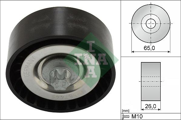 INA 532 0570 10 - Umlenk / Führungsrolle, Keilrippenriemen parts5.com