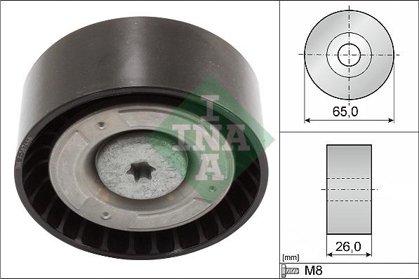 INA 532 0571 10 - Deflection / Guide Pulley, v-ribbed belt parts5.com