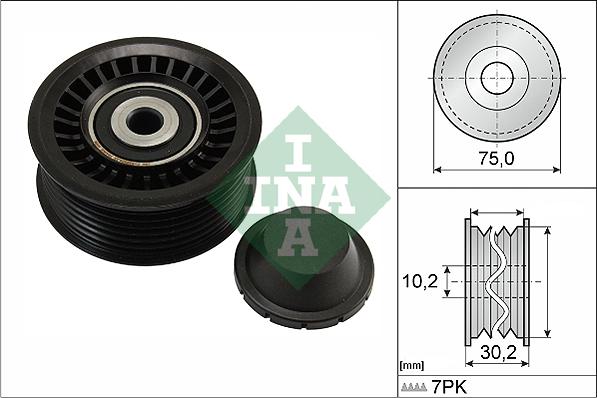 INA 532 0668 10 - Vratná / vodicí kladka, klínový žebrový řemen parts5.com