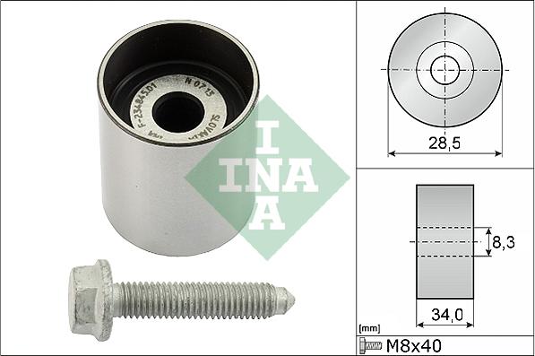 INA 532 0197 10 - Szíjtárcsa / vezetőgörgő, fogasszíj parts5.com