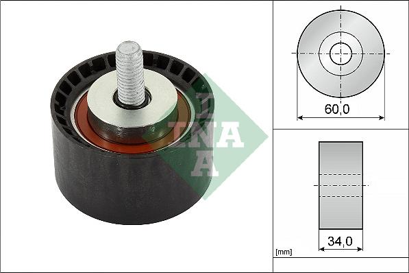 INA 532 0888 10 - Preusmerjevalni valj / vodilni valj, zobati jermen parts5.com