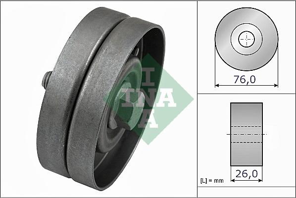 INA 532 0326 30 - Rola ghidare / conducere, curea transmisie parts5.com