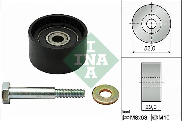 INA 532 0287 10 - Паразитна / водеща ролка, зъбен ремък parts5.com