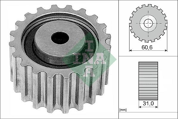 INA 532 0220 10 - Skretni / vodeći valjak, zupčasti remen parts5.com