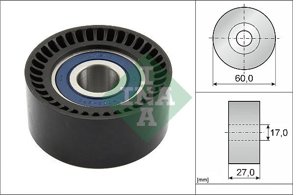 INA 532 0747 10 - Polea inversión / guía, correa distribución parts5.com