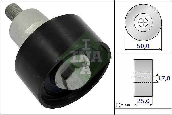 INA 532 0753 10 - Skretni / vodeći valjak, zupčasti remen parts5.com