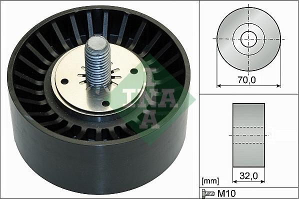 INA 532 0735 10 - Rola ghidare / conducere, curea transmisie parts5.com