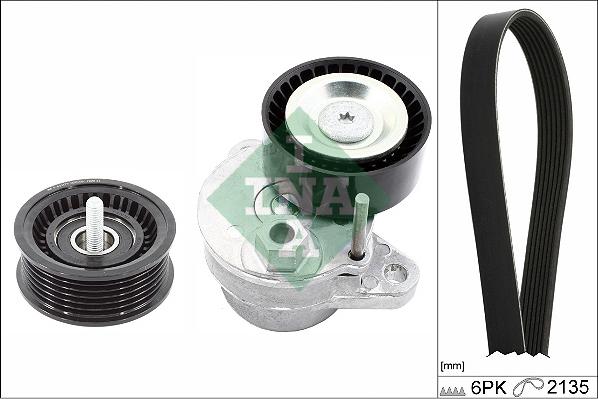 INA 529 0494 10 - Set curea transmisie cu caneluri parts5.com