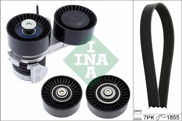 INA 529 0495 10 - Set curea transmisie cu caneluri parts5.com