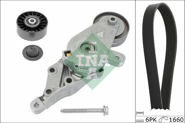 INA 529 0491 10 - V-Ribbed Belt Set parts5.com