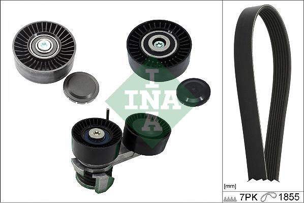 INA 529 0493 10 - Set curea transmisie cu caneluri parts5.com