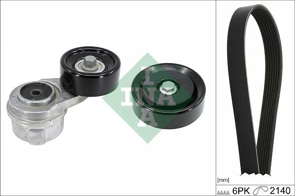 INA 529 0497 10 - Set curea transmisie cu caneluri parts5.com