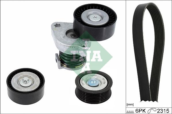 INA 529 0444 10 - Set curea transmisie cu caneluri parts5.com