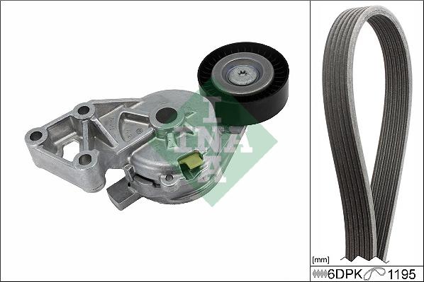 INA 529 0465 10 - Set curea transmisie cu caneluri parts5.com