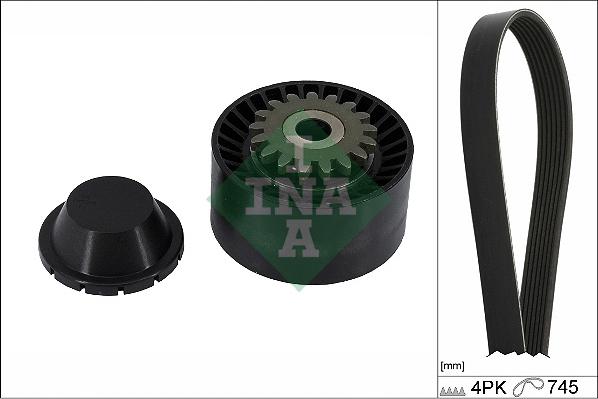 INA 529 0408 10 - Set curea transmisie cu caneluri parts5.com