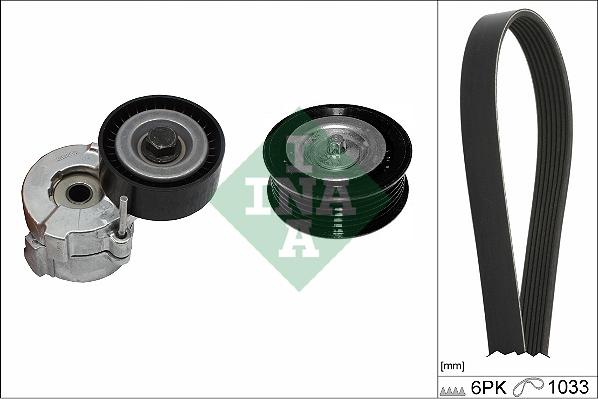 INA 529 0418 10 - V-Ribbed Belt Set parts5.com