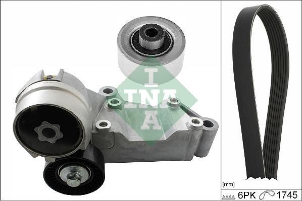 INA 529 0489 10 - V-Ribbed Belt Set parts5.com