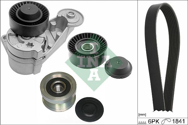 INA 529 0480 20 - Set curea transmisie cu caneluri parts5.com