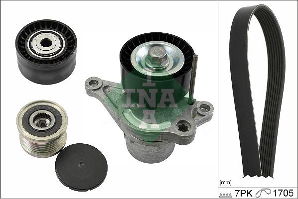 INA 529 0423 20 - Set curea transmisie cu caneluri parts5.com