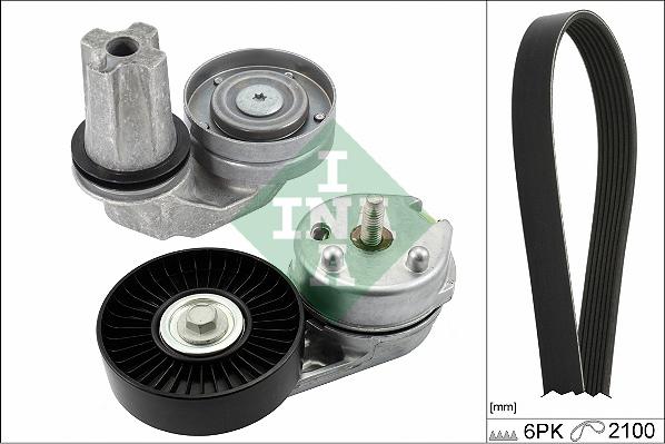 INA 529 0422 10 - Set curea transmisie cu caneluri parts5.com