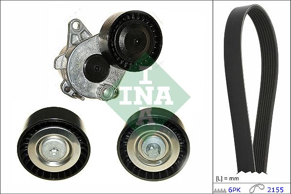 INA 529 0479 10 - Set curea transmisie cu caneluri parts5.com