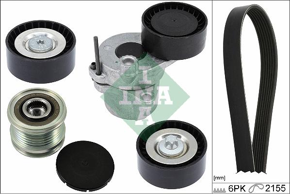 INA 529 0479 20 - Set curea transmisie cu caneluri parts5.com