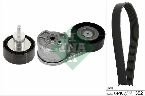 INA 529 0549 10 - Set curea transmisie cu caneluri parts5.com