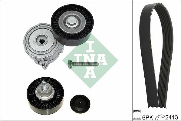 INA 529 0509 10 - Set curea transmisie cu caneluri parts5.com