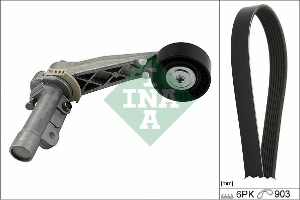 INA 529 0504 10 - Set curea transmisie cu caneluri parts5.com