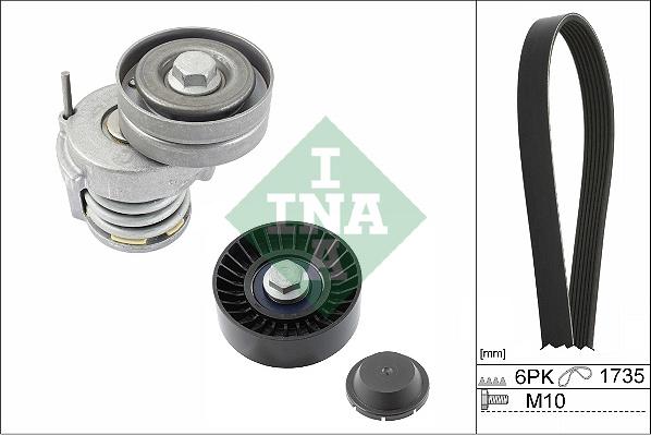 INA 529 0505 10 - Hosszbordás szíj készlet parts5.com