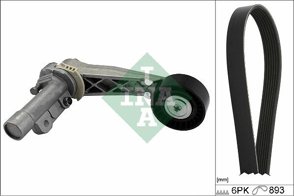 INA 529 0503 10 - Set curea transmisie cu caneluri parts5.com