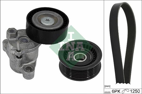 INA 529 0525 10 - Set curea transmisie cu caneluri parts5.com