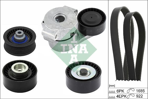 INA 529 0526 10 - Σετ ιμάντων poly-V parts5.com