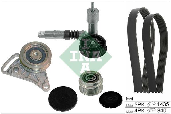 INA 529 0523 20 - Set curea transmisie cu caneluri parts5.com