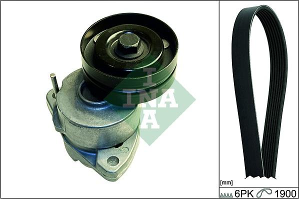 INA 529 0091 10 - Set curea transmisie cu caneluri parts5.com