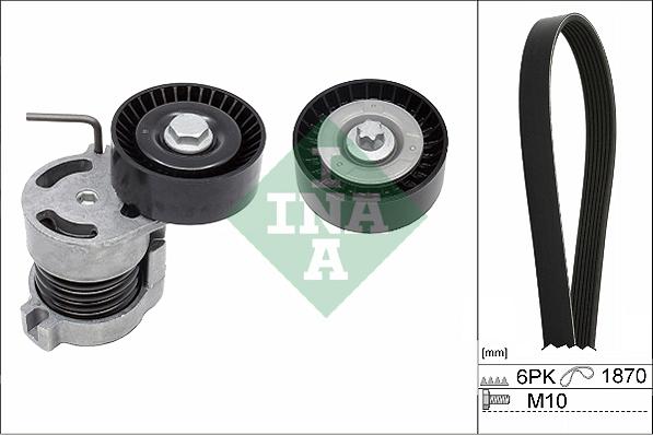 INA 529 0044 10 - Σετ ιμάντων poly-V parts5.com