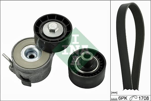 INA 529 0046 10 - Hosszbordás szíj készlet parts5.com